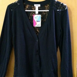 NEW lace back cardigan